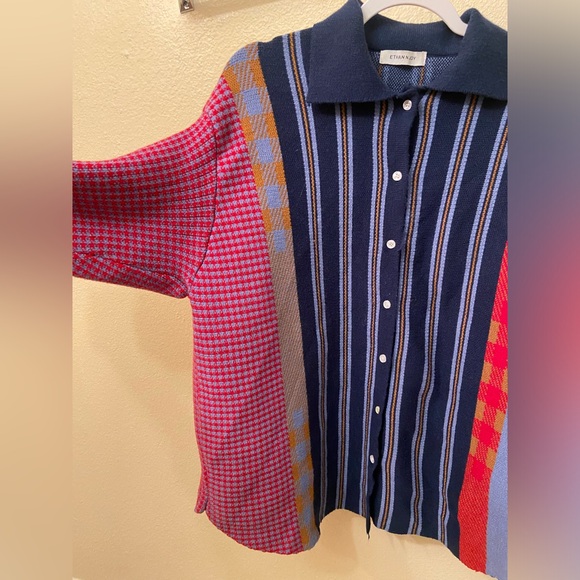 Dressed in LALA Boyfriend Cardigan Sweater size S/M multicolored - Picture 2 of 8